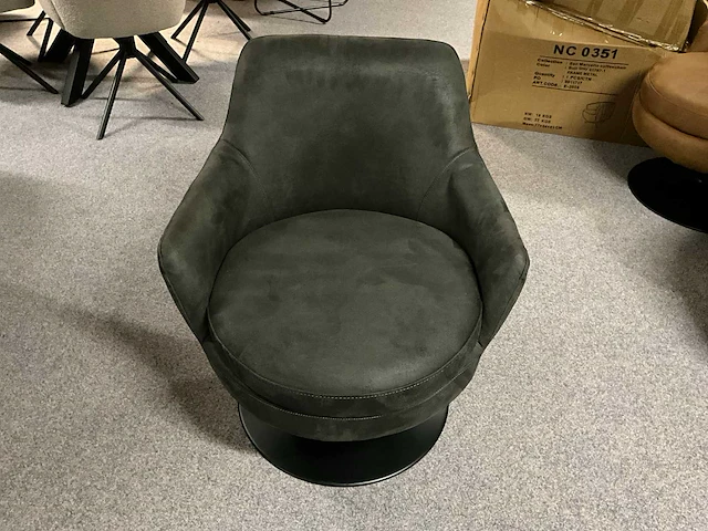 Aroma coffeechair lederen fauteuil (2x) - afbeelding 1 van  4