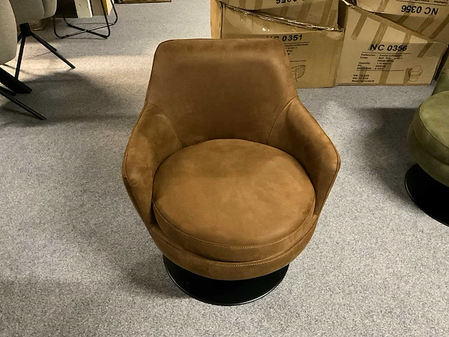 Aroma coffeechair lederen fauteuil - afbeelding 1 van  8