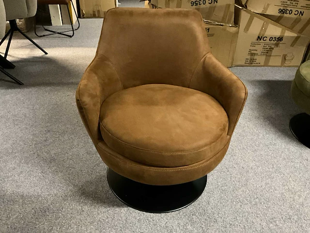 Aroma coffeechair lederen fauteuil - afbeelding 2 van  8