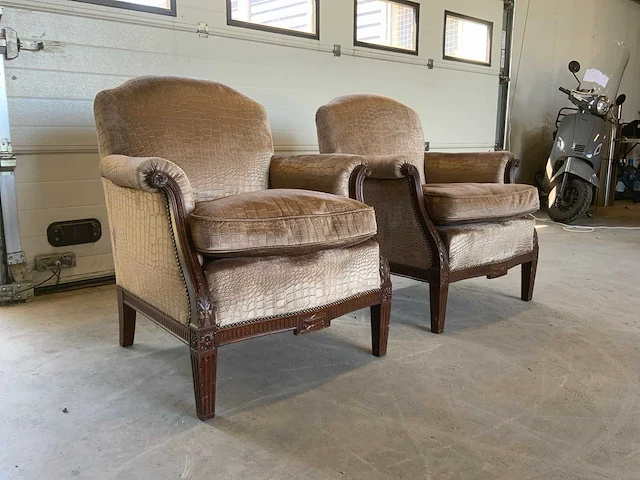 Art deco art deco fauteuil (2x) - afbeelding 1 van  6