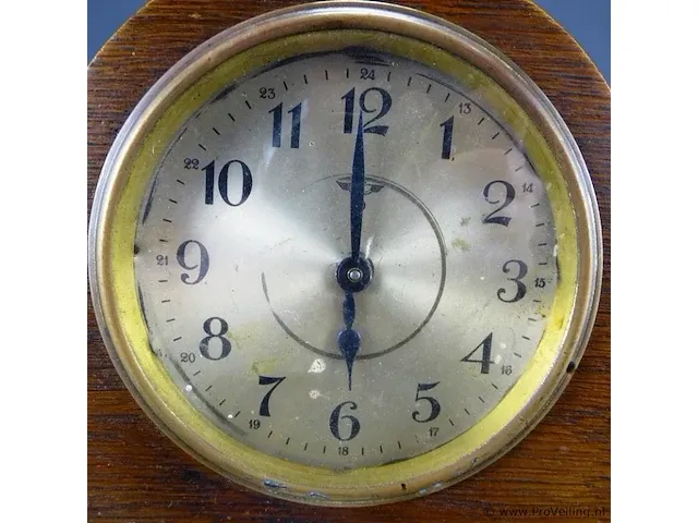 Art deco houten schouwklok - afbeelding 3 van  5