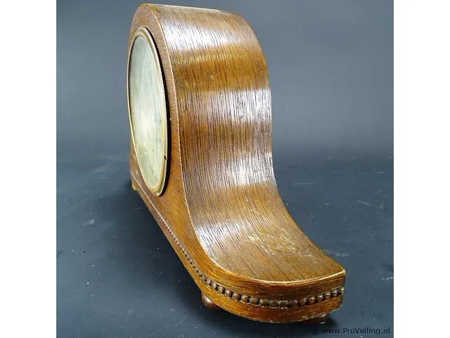 Art deco houten schouwklok - afbeelding 4 van  5
