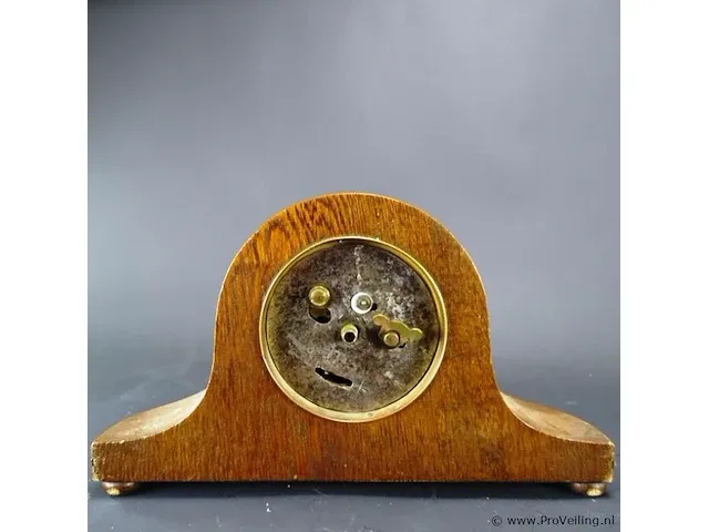 Art deco houten schouwklok - afbeelding 5 van  5
