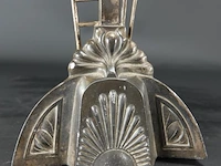 Art deco staande brons/messing crucifix - afbeelding 4 van  5