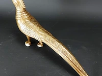 Art-deco zware massieve vergulde fazant - afbeelding 3 van  5