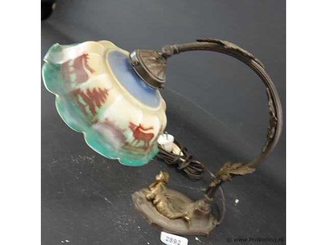 Art-nouveau tafellamp - afbeelding 2 van  5