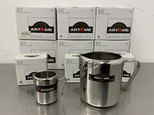 Artame - rvs melkkan (9x) - afbeelding 1 van  2
