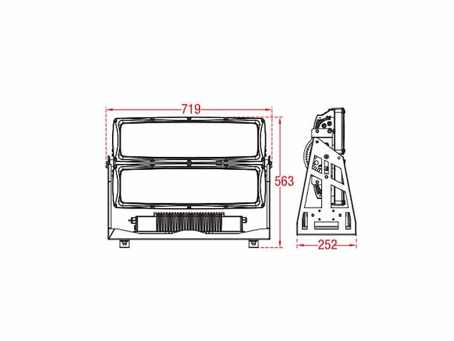 Artecta - faro wash-180 rgbw led wash / led buitenprojector - afbeelding 7 van  7