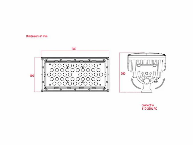 Artecta - faro wash 48 cw/ww - led buitenverlichting / led blinder - afbeelding 2 van  4