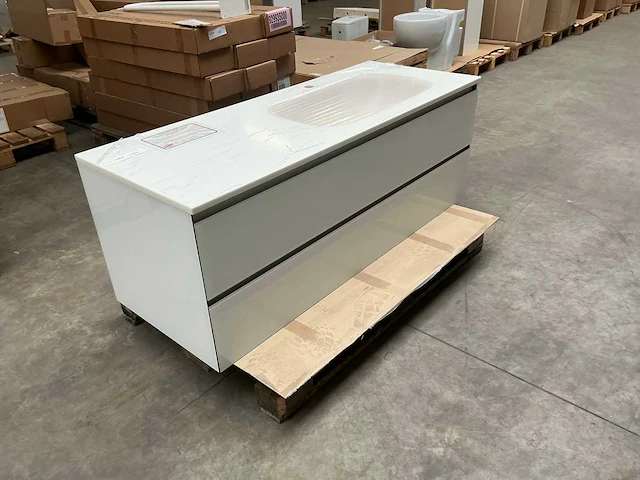 Artelinea vasquebadmeubel wit 135cm - afbeelding 1 van  8