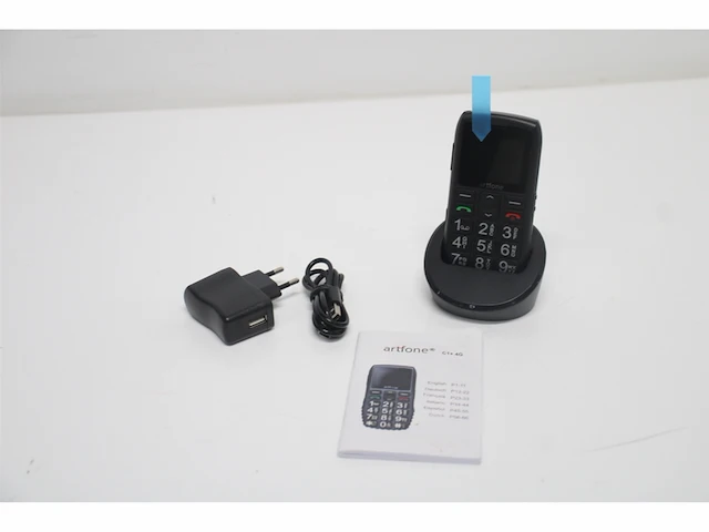 Artfone c1+4g senioren mobiele telefoon volledig nederlands sosknop zwart - afbeelding 2 van  3