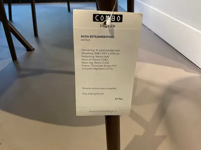 Artifort aloa eetkamerstoel (4x) - afbeelding 7 van  9