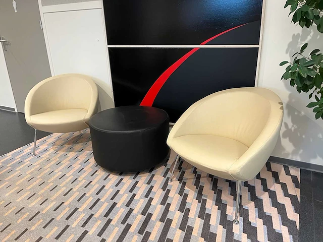 Artifort hanna - lederen design lounge set - afbeelding 9 van  14
