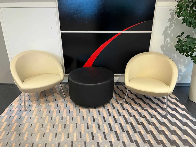 Artifort hanna - lederen design lounge set - afbeelding 10 van  14