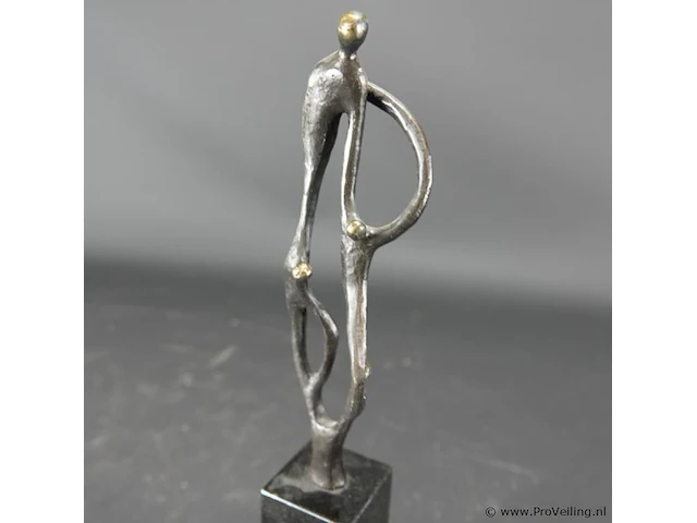 Artihove bronzen sculptuur op marmeren basement - afbeelding 2 van  5