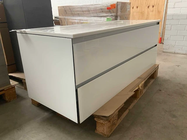 Artilinea sous vasque 2 badmeubel 135cm bianco - afbeelding 7 van  9