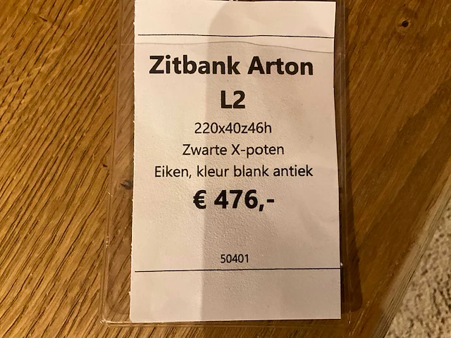 Arton eiken zitbank - afbeelding 5 van  6