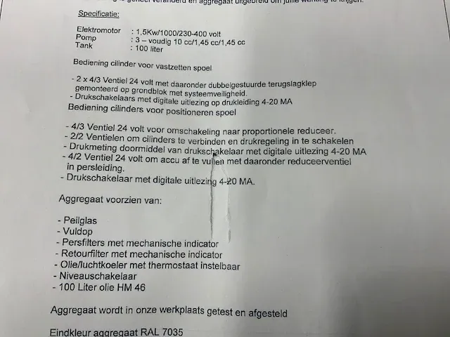 Asi hydraulisch aggregaat - afbeelding 7 van  7