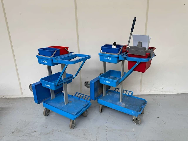 Asito schoonmaakwagen (2x) - afbeelding 1 van  2