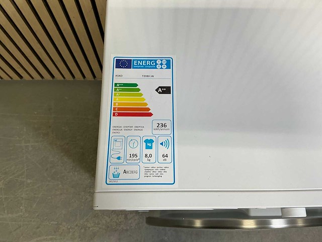 Asko t208h.w. wasdroger - afbeelding 5 van  9