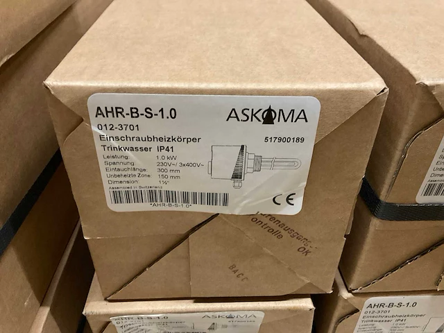 Askoheat ahr-b-s-1.0 dompel verwarmingselement (4x) - afbeelding 2 van  2