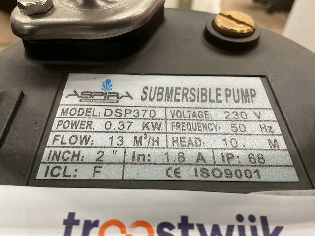 Aspira dsp370 dompelpomp - afbeelding 3 van  3