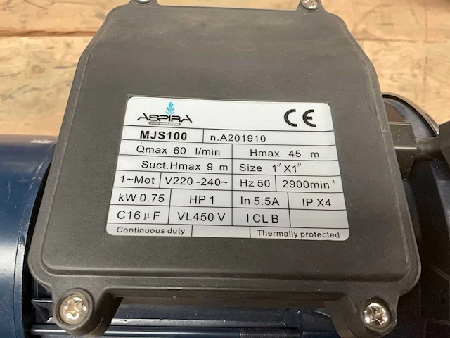 Aspira mjs100 waterpomp - afbeelding 5 van  5