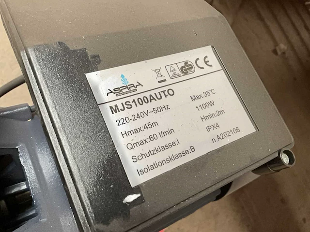 Aspira mjs100auto hydrofoorinstalatie - afbeelding 5 van  5