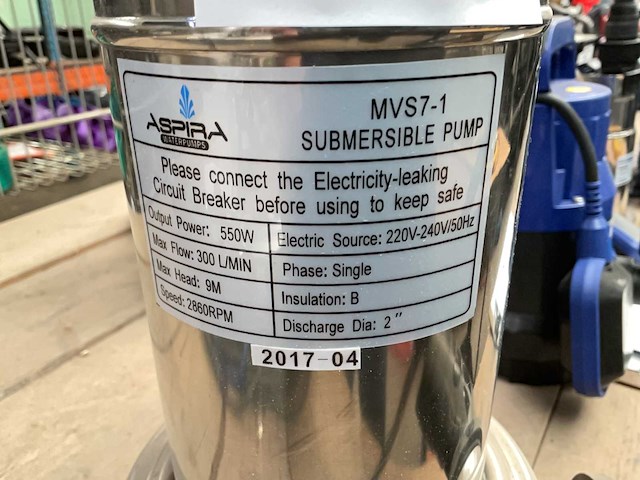 Aspira mvs7-1 submersible pump - afbeelding 3 van  3