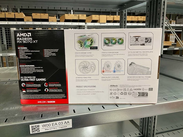 Asrock amd radeon rx 9070 xt videokaart - afbeelding 2 van  4