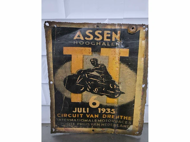 Assen hooghalen tt - juli 1935 - reclamebord - afbeelding 2 van  2