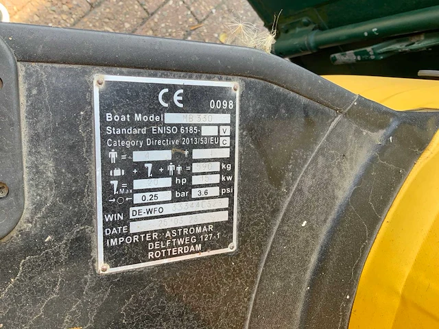 Astromar mb 330 rubberboot (oranje) - nieuw - afbeelding 5 van  5