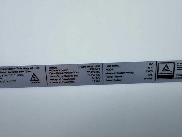 Astronergy - set van 216 zonnepanelen (totaal vermogen 88.560 wp) - afbeelding 4 van  5