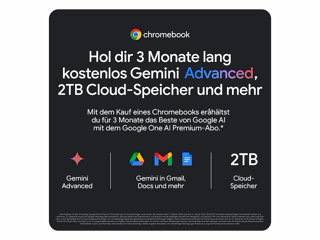 Asus chromebook cm1 laptop 14 full-hd display 4 gb ram 128 gb qwertz gravity grey - afbeelding 3 van  4