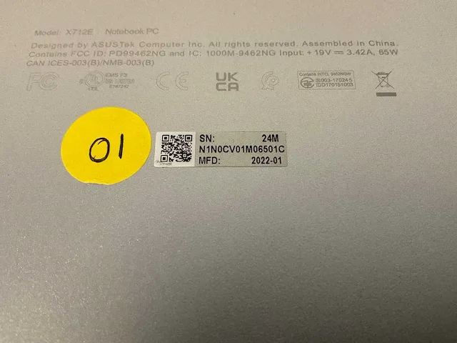 Asus notebook x712ea-au598w (reparatieproduct) - afbeelding 7 van  7