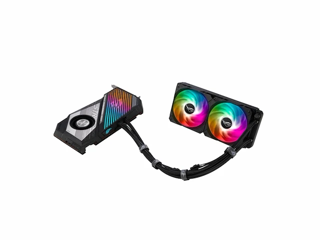 Asus rog strix lc radeon rx 6900 xt top edition 16gb gddr6 met 240mm radiator voor gpu en geheugen vloeistofkoeling - afbeelding 2 van  6