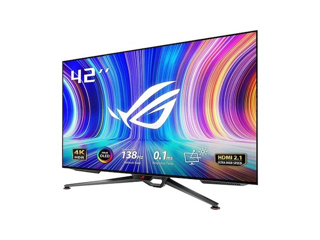 Asus rog swift pg42uq - 4k oled gaming monitor - hdmi 2.1 - 140hz - 42 inch - afbeelding 1 van  2