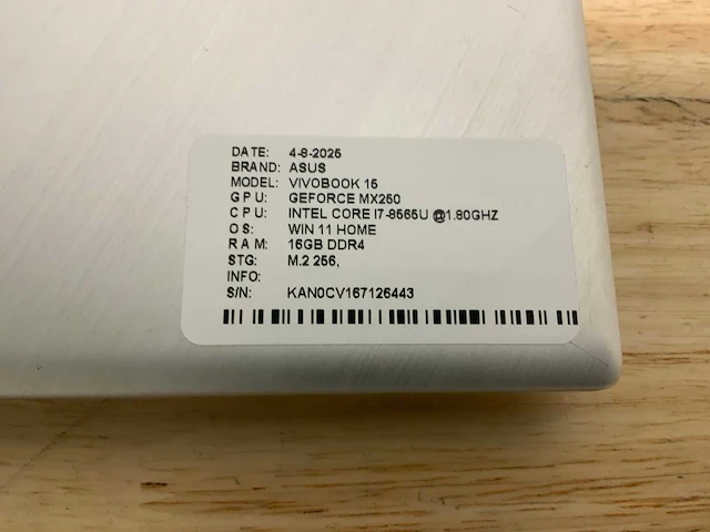 Asus vivobook 15 laptop - afbeelding 7 van  7
