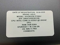 Asus vivobook p1504j laptop - afbeelding 7 van  9