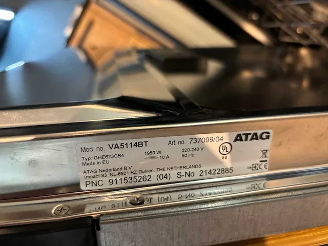 Atag - va5114bt - vaatwasser (c) - afbeelding 2 van  3