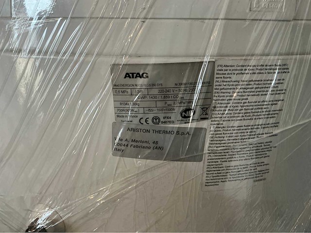 Atag energion nuos plus 250 sys combi cv-ketel - afbeelding 2 van  6