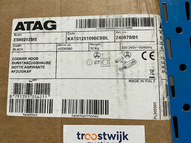 Atag es90212ms eiland afzuigkap - afbeelding 7 van  7