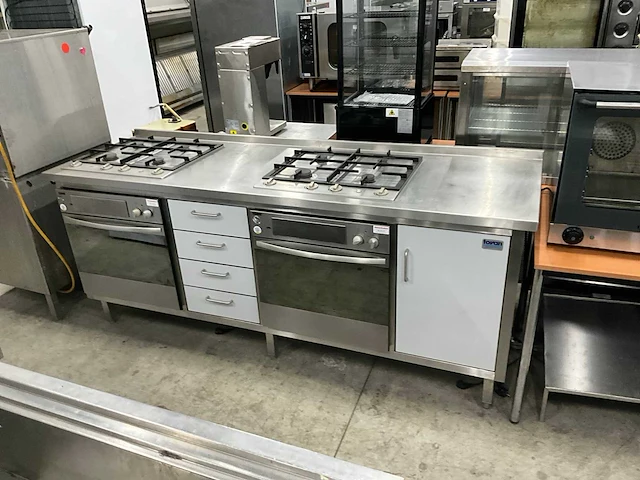 Atag & etna rvs werktafel met fornuis en oven - afbeelding 6 van  13
