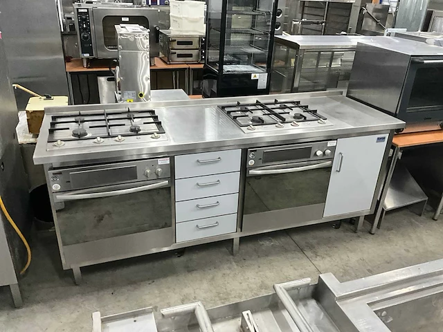Atag & etna rvs werktafel met fornuis en oven - afbeelding 7 van  13
