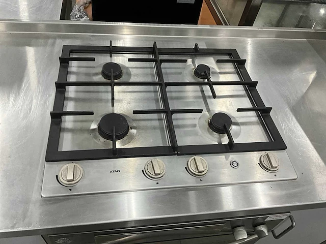 Atag & etna rvs werktafel met fornuis en oven - afbeelding 9 van  13