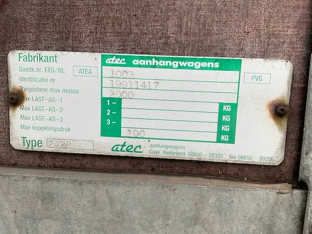 Atec aanhangwagen - afbeelding 11 van  11