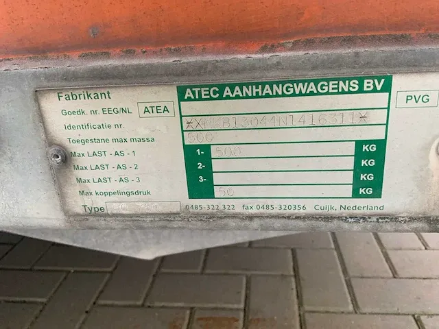 Atec e0 750 aanhangwagen - afbeelding 2 van  16