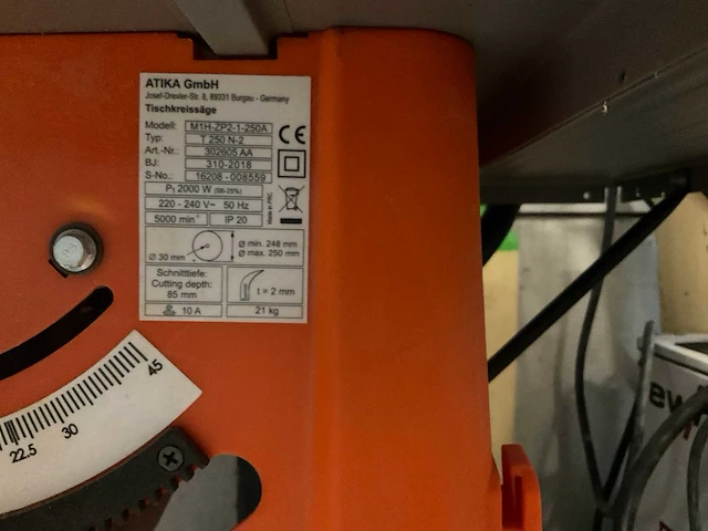 Atika t 250 n-2 zaagtafel - afbeelding 3 van  3