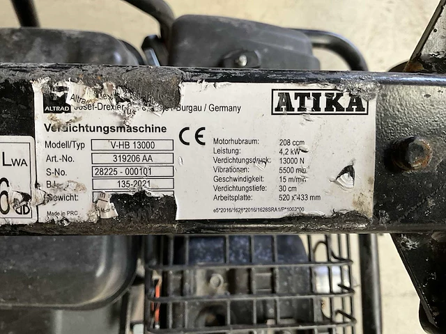 Atika v-hb 13000 trilplaat - afbeelding 2 van  10