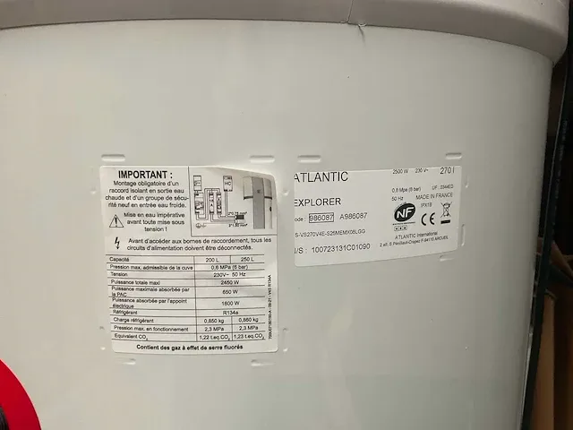 Atlantic explorer warmtepomp boiler - afbeelding 5 van  5